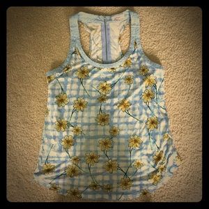 🌻Sunflower racerback zipper tank 🌻
